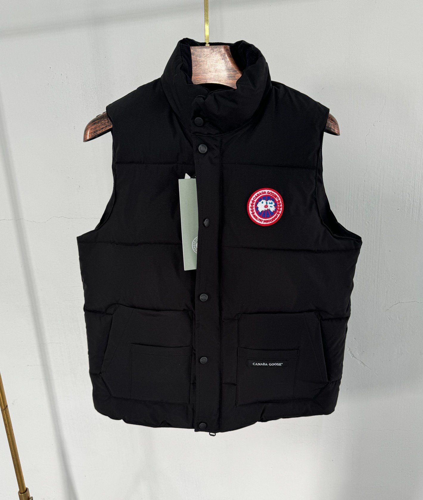 Black red emblem vest