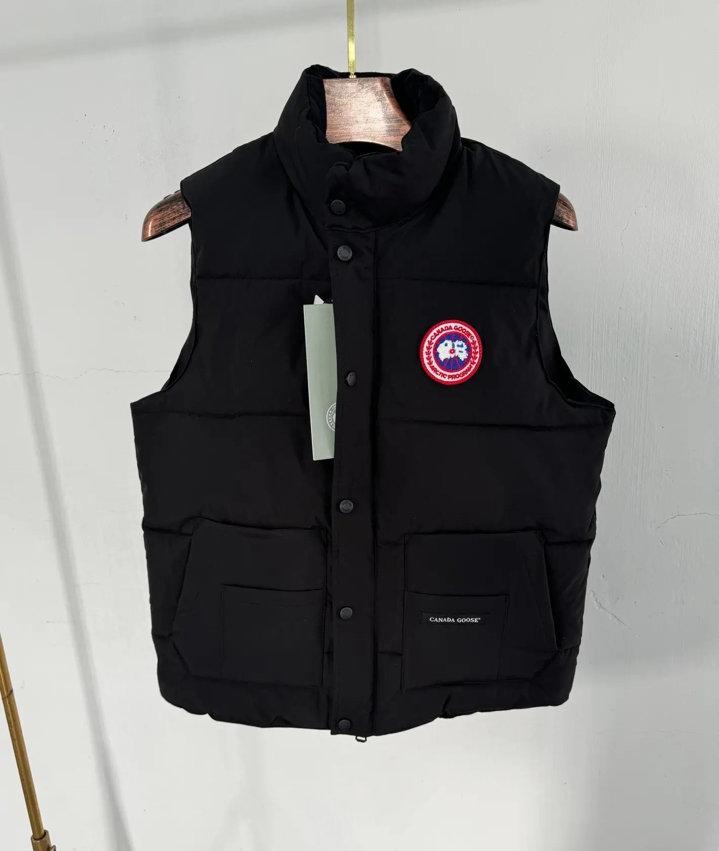Black red emblem vest