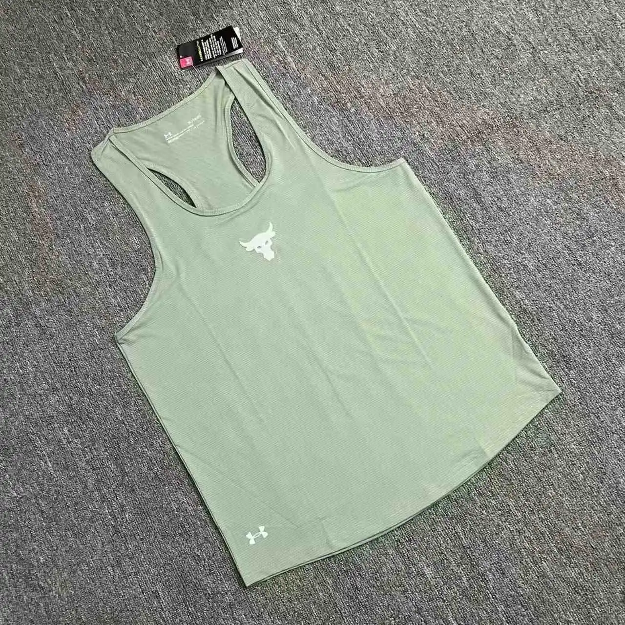 Light green tight fitting vest