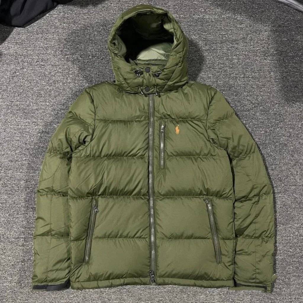 Military green down cotton jacket