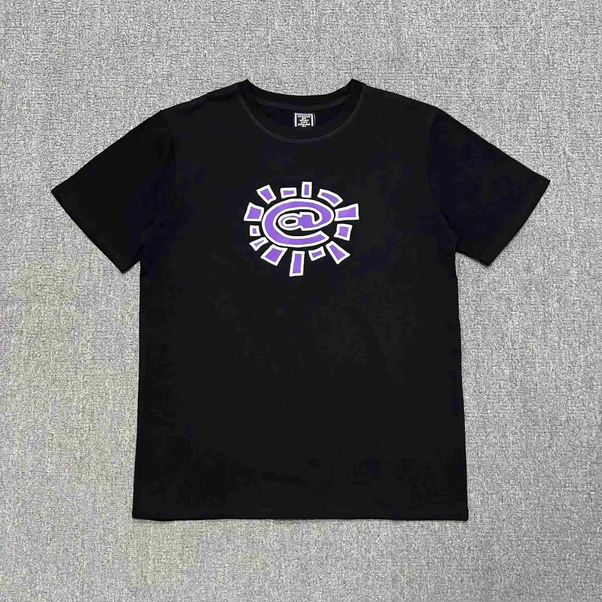 AD04 Black Print Purple White Edge