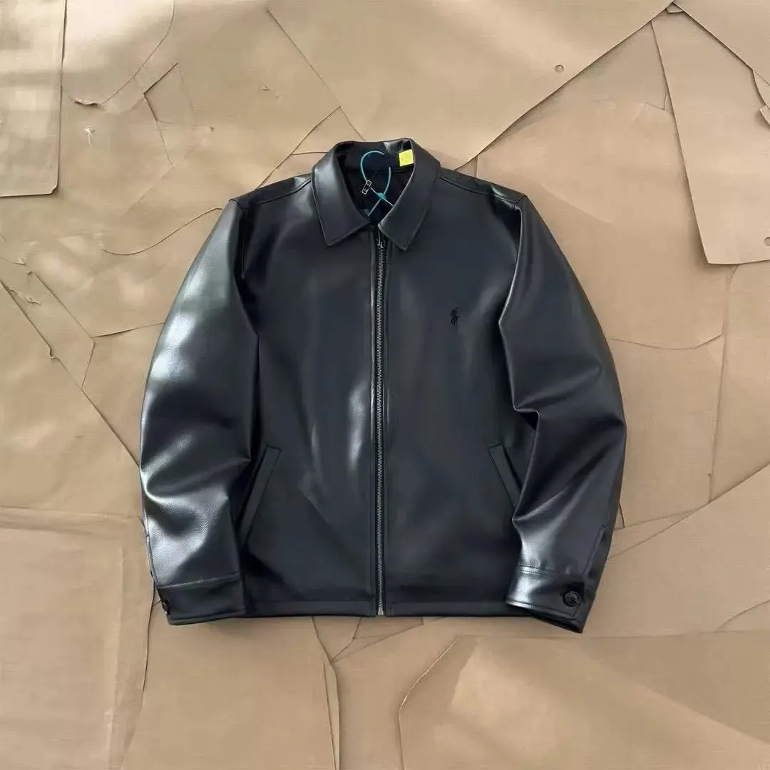 RL04 leather jacket black