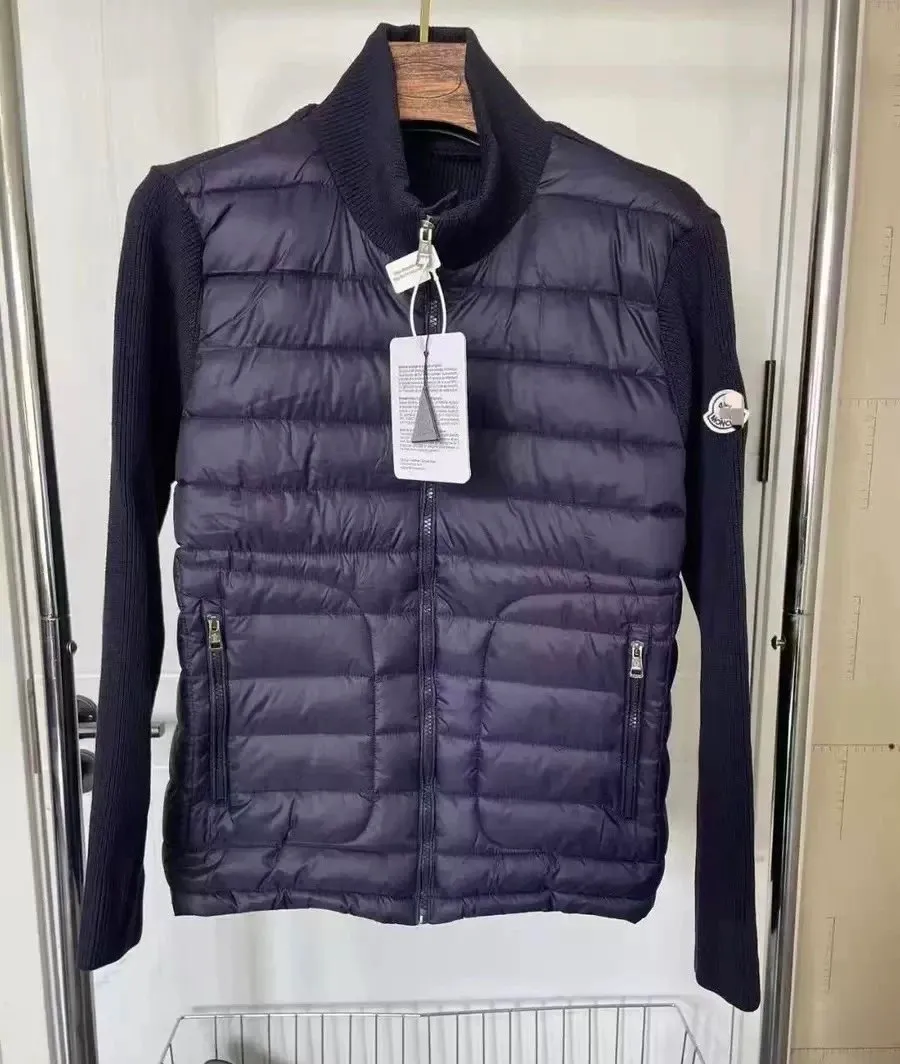 1. Blue and white label (standing collar)