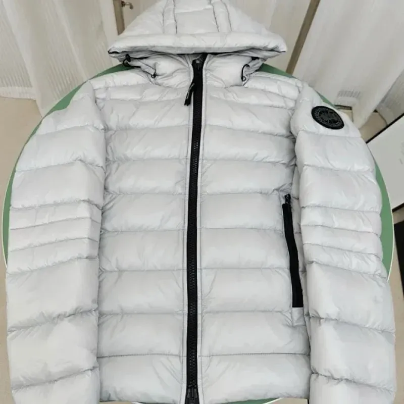 Canada goose最高品质<90%白绒白色-灰色袖标