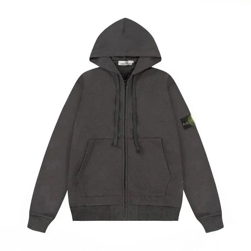 Dark gray cardigan hooded